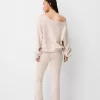Soft touch asymmetrisk tröja med hals Soft touch asymmetrisk tröja med hals