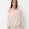 Soft touch asymmetrisk tröja med hals Soft touch asymmetrisk tröja med hals