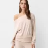 Soft touch asymmetrisk tröja med hals Soft touch asymmetrisk tröja med hals