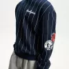 Sportig sweatshirt med randigt tryck Sportig sweatshirt med randigt tryck