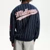 Sportig sweatshirt med randigt tryck Sportig sweatshirt med randigt tryck