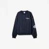 Sportig sweatshirt med randigt tryck Sportig sweatshirt med randigt tryck