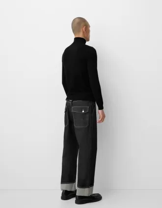 Stickad turtleneck tröja