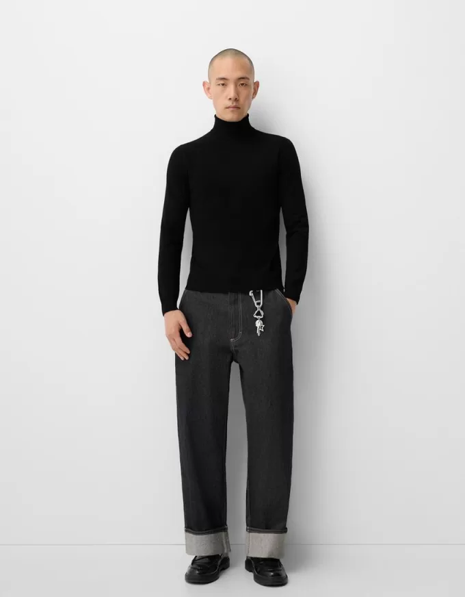 Stickad turtleneck tröja Stickad turtleneck tröja