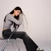 Stövelskurna jeans med låg midja Stövelskurna jeans med låg midja