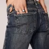 Stövelskurna jeans med låg midja
