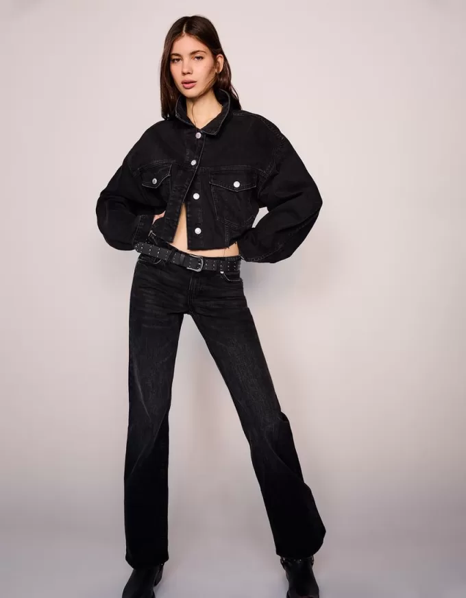 Stövelskurna jeans med låg midja Stövelskurna jeans med låg midja