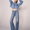 Stövelskurna jeans med låg midja