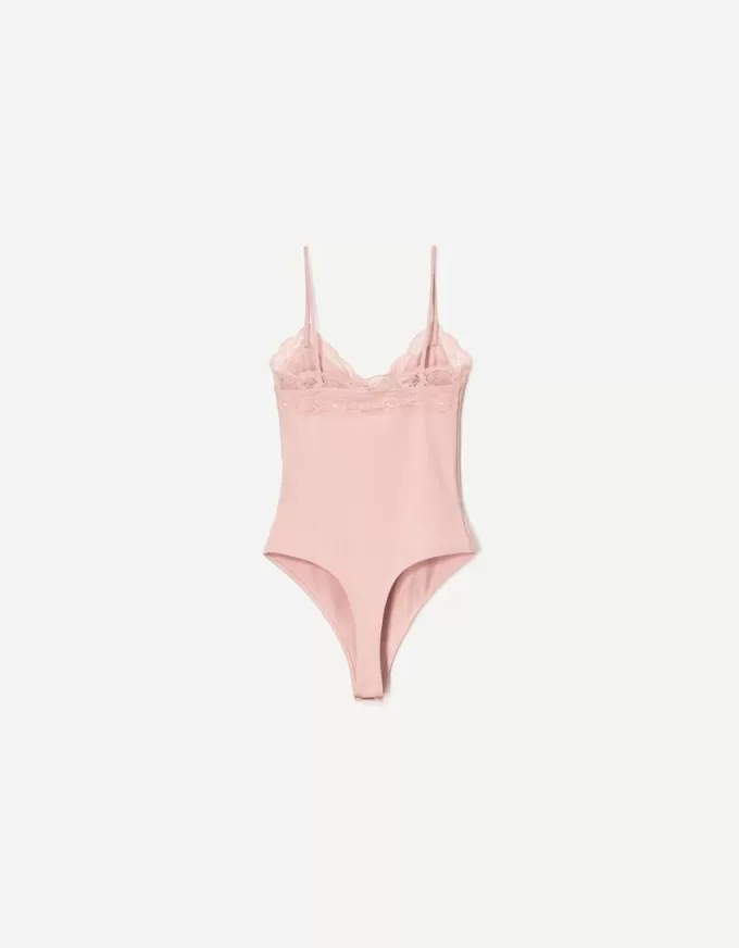 Strappy blond spets bodysuit Strappy blond spets bodysuit