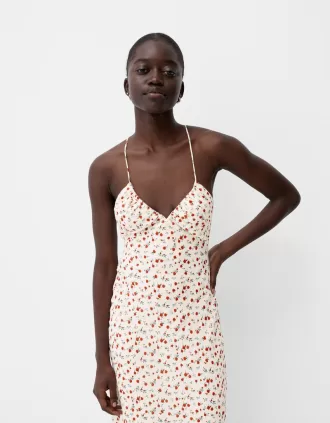 Strappy crepe maxiklänning