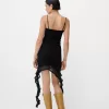 Strappy tyllklänning med volanger