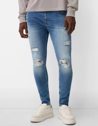 Super smala slitna jeans