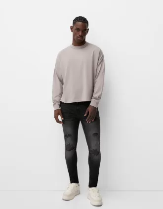Super smala slitna jeans
