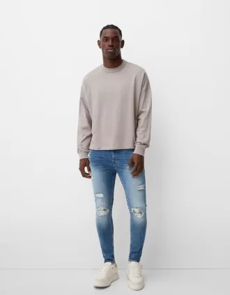 Super smala slitna jeans
