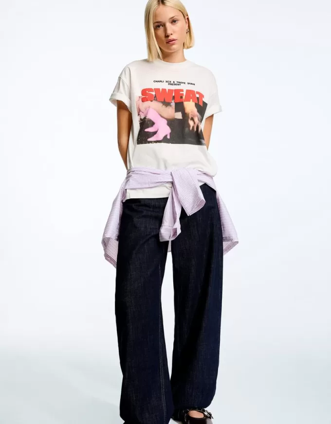 Sweat Charli xcx & Troye Sivan kortärmad T-shirt Sweat Charli xcx & Troye Sivan kortärmad T-shirt