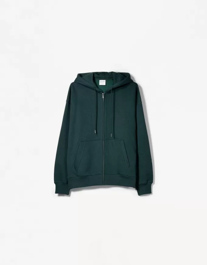Sweatshirt med dragkedja