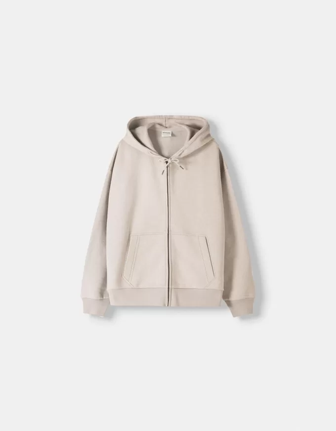 Sweatshirt med dragkedja