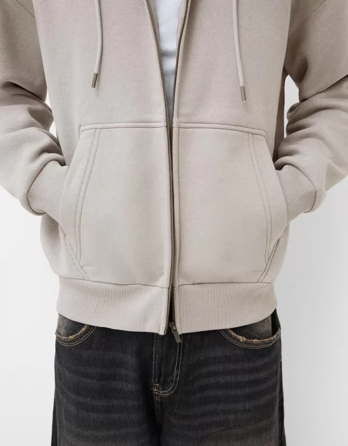 Sweatshirt med dragkedja