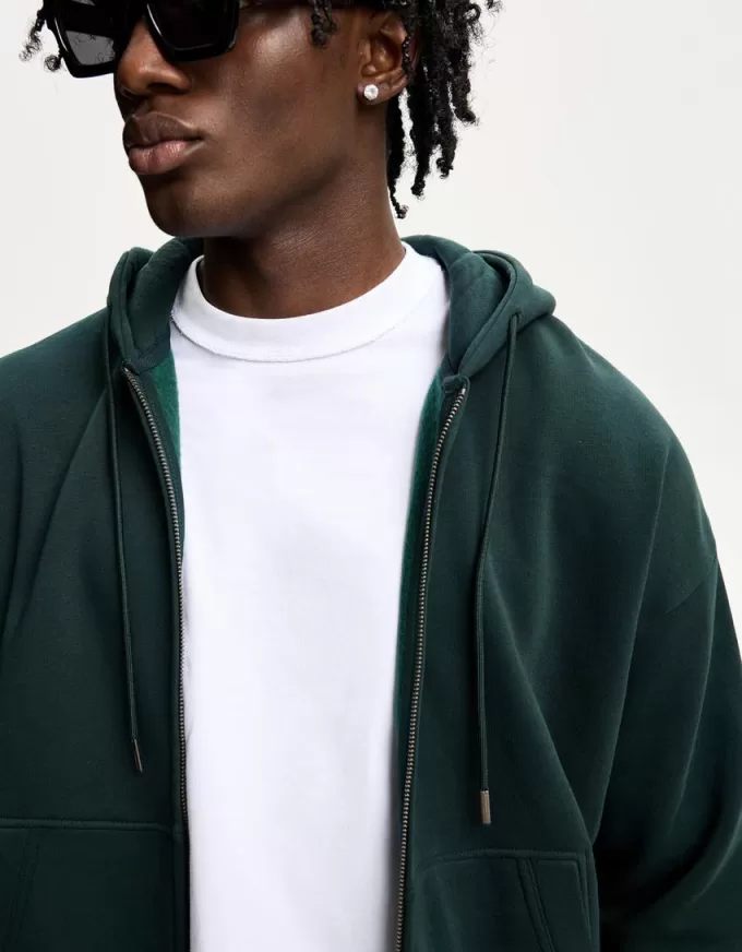 Sweatshirt med dragkedja