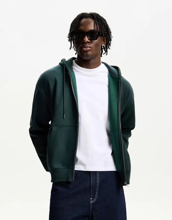Sweatshirt med dragkedja