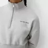 Sweatshirt med dragkedja med broderi Sweatshirt med dragkedja med broderi