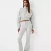 Sweatshirt med dragkedja med broderi Sweatshirt med dragkedja med broderi