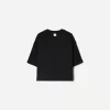 T-shirt med kort ärm och kortärmad passform i kraftig bomull T-shirt med kort ärm och kortärmad passform i kraftig bomull