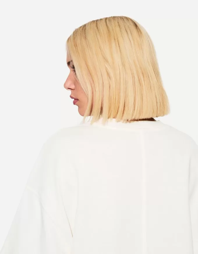 T-shirt med kort ärm och kortärmad passform i kraftig bomull T-shirt med kort ärm och kortärmad passform i kraftig bomull