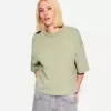 T-shirt med kort ärm och kortärmad passform i kraftig bomull T-shirt med kort ärm och kortärmad passform i kraftig bomull