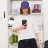 T-shirt med kort ärm och kortärmad passform i kraftig bomull T-shirt med kort ärm och kortärmad passform i kraftig bomull