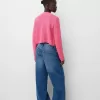 Texturerad cardigan med rund hals Texturerad cardigan med rund hals