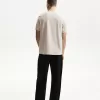 Texturerad kortärmad T-shirt