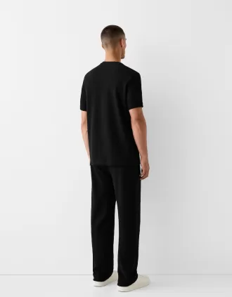 Texturerad kortärmad T-shirt