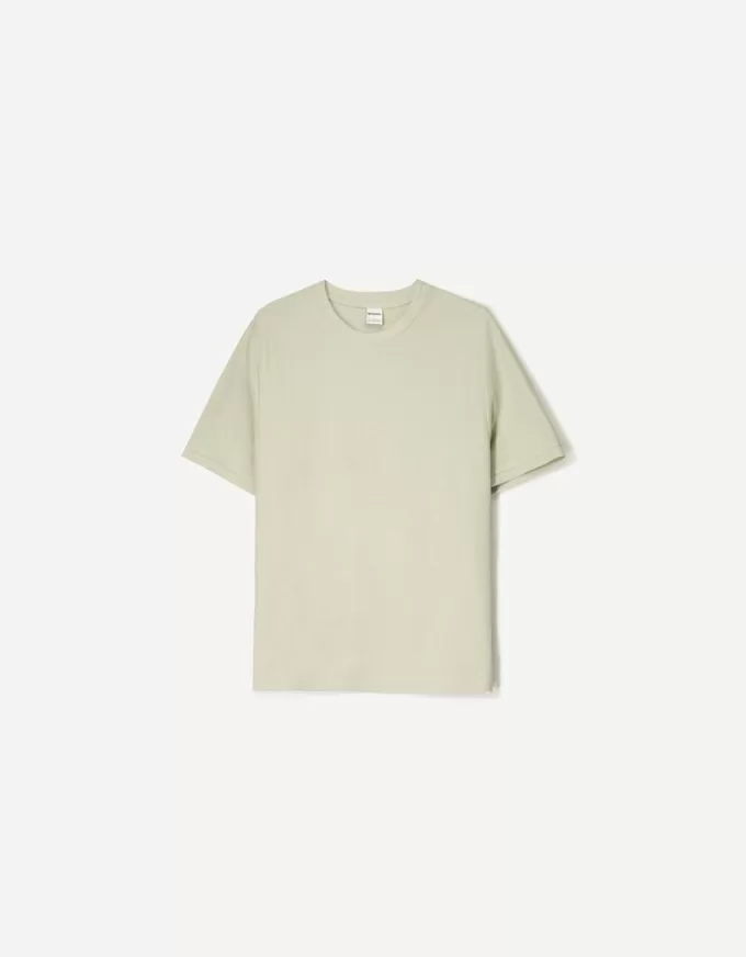 Texturerad kortärmad T-shirt Texturerad kortärmad T-shirt