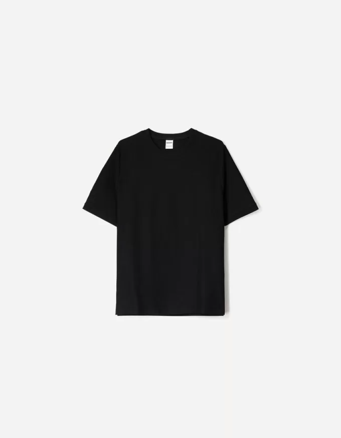 Texturerad kortärmad T-shirt