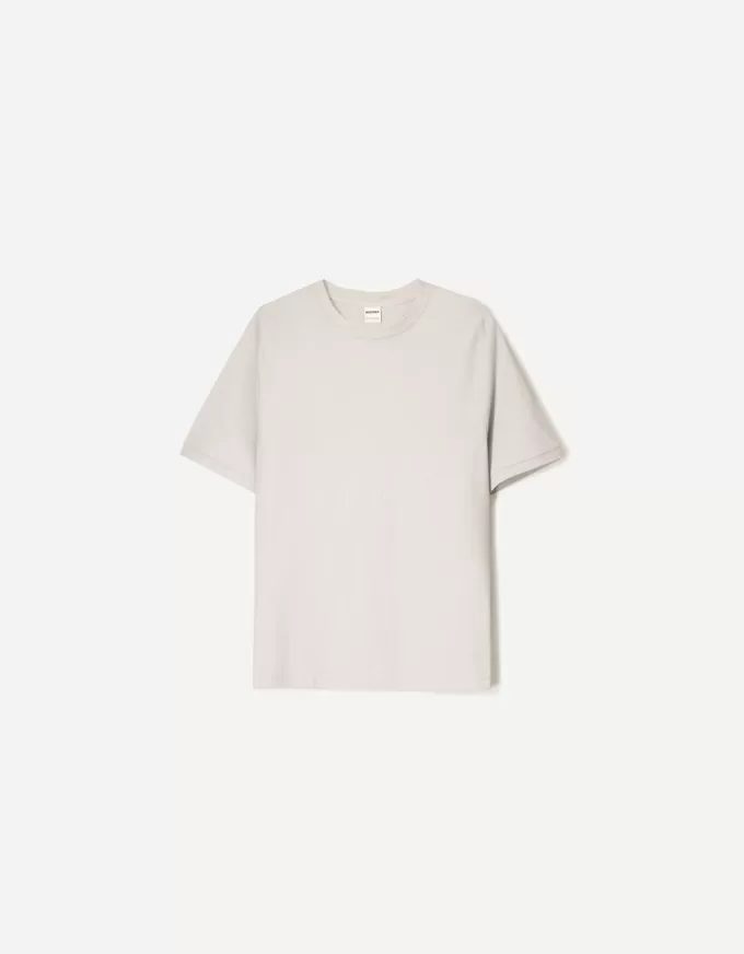 Texturerad kortärmad T-shirt