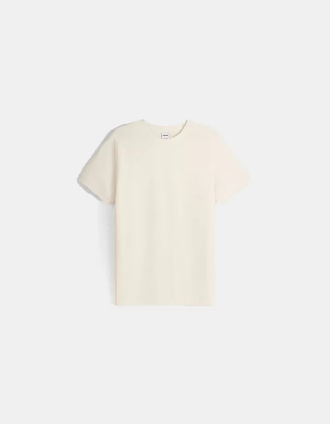 Texturerad kortärmad T-shirt Texturerad kortärmad T-shirt
