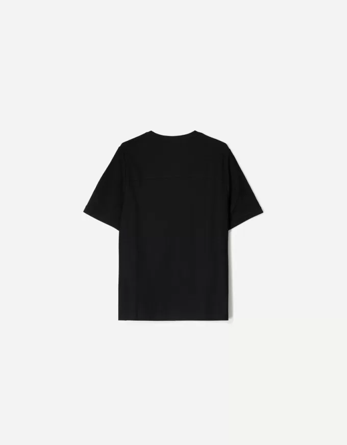 Texturerad kortärmad T-shirt
