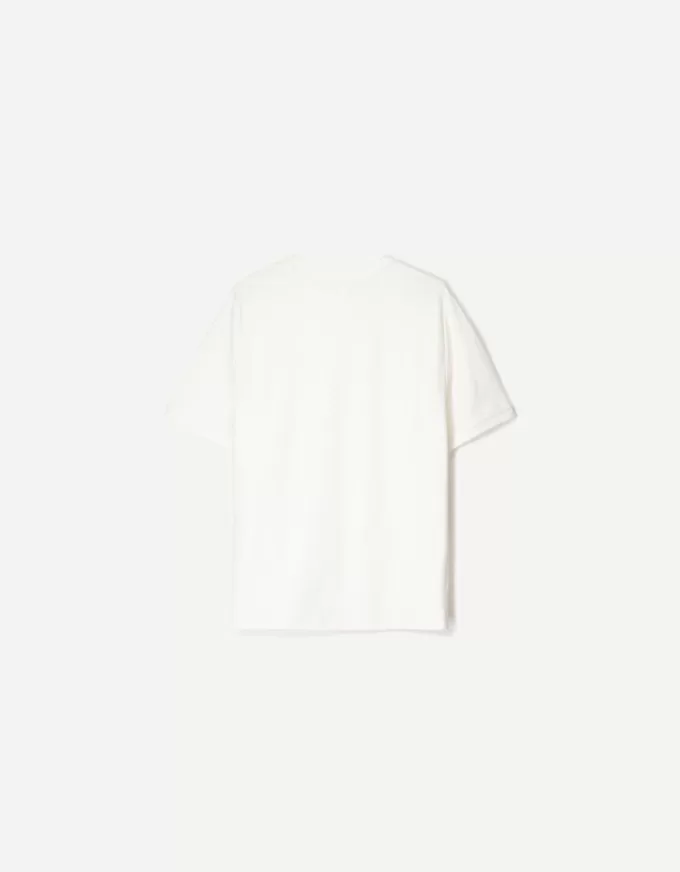 Texturerad kortärmad T-shirt Texturerad kortärmad T-shirt