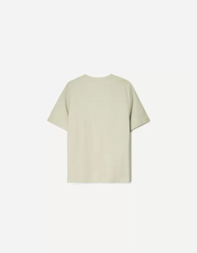 Texturerad kortärmad T-shirt Texturerad kortärmad T-shirt