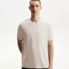 Texturerad kortärmad T-shirt