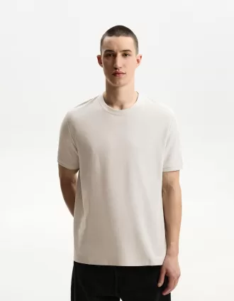 Texturerad kortärmad T-shirt