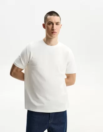Texturerad kortärmad T-shirt