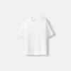 Texturerad randig kortärmad T-shirt Texturerad randig kortärmad T-shirt