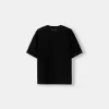 Texturerad randig kortärmad T-shirt Texturerad randig kortärmad T-shirt