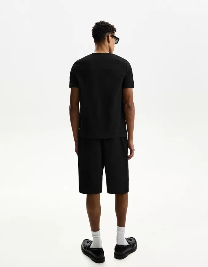 Texturerade bermudashorts