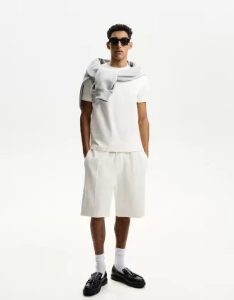 Texturerade bermudashorts
