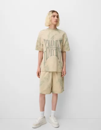 Tie-dye baggy bermudashorts