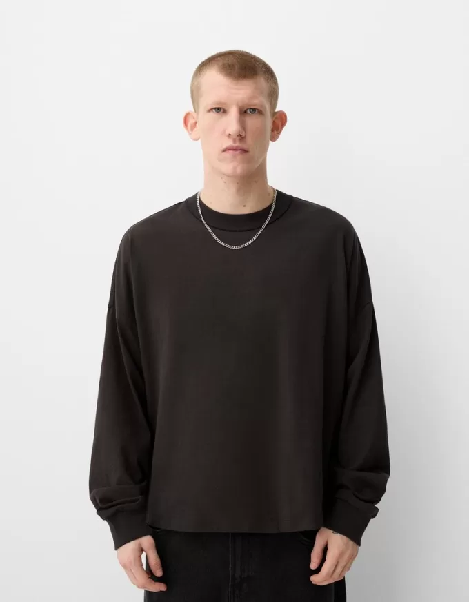Tjock långärmad T-shirt