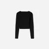 Tröja med fyrkantig halsringning och rosett Tröja med fyrkantig halsringning och rosett